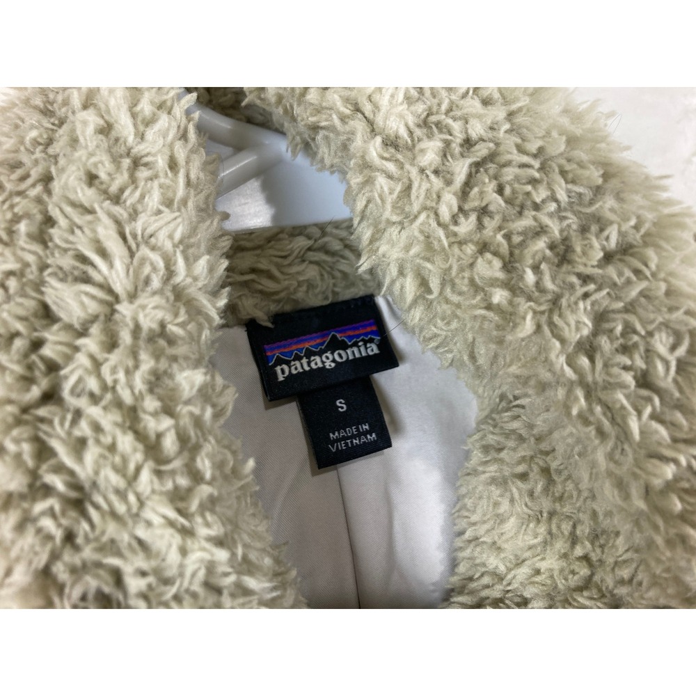 Patagonia Los Gatos Fleece Vest Women Sz S Khaki Zip Up Granola Preppy Teddy - Picture 5 of 9